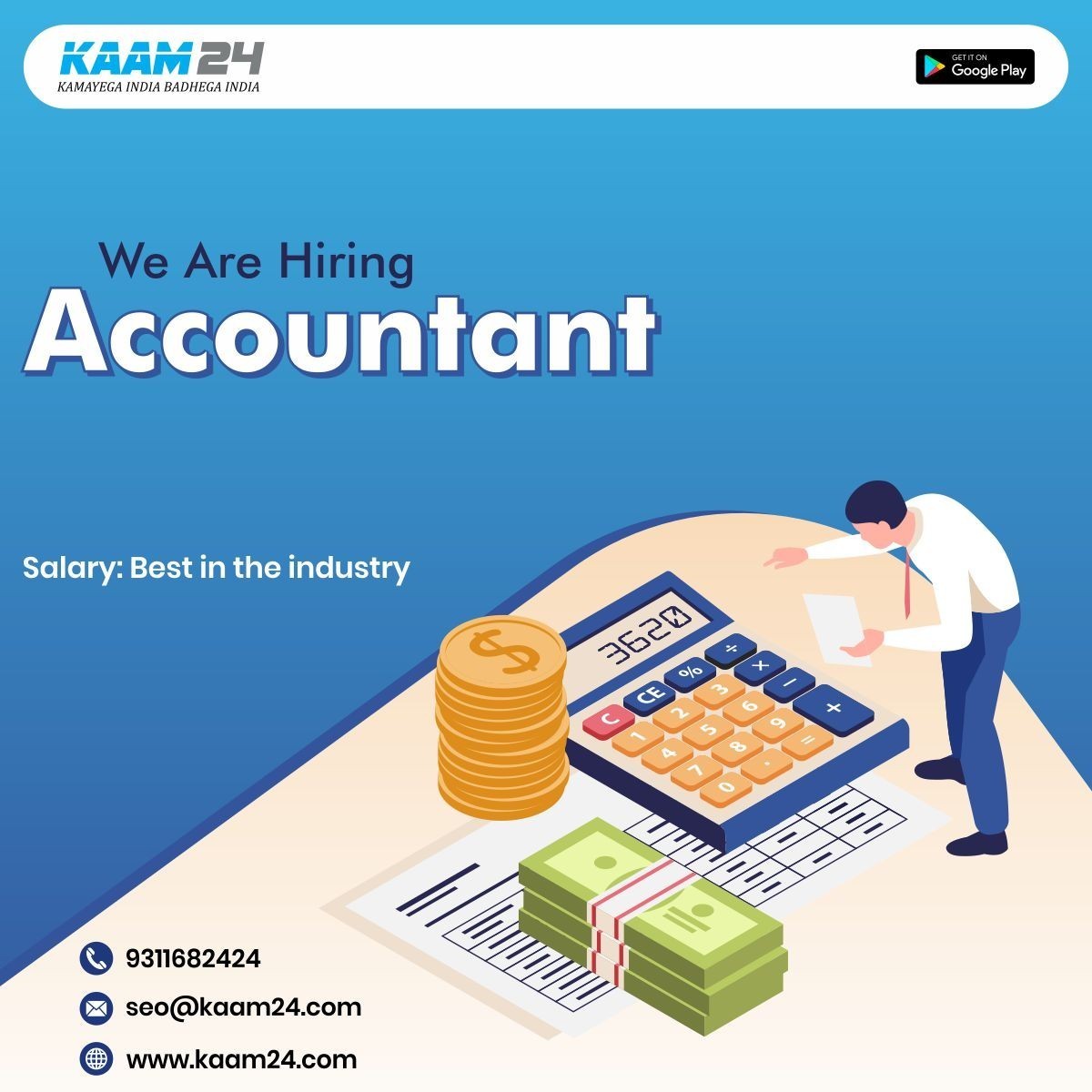 Jobs  Find Jobs  Apply for Accountant Jobs in India  Kaam24  Jobs 